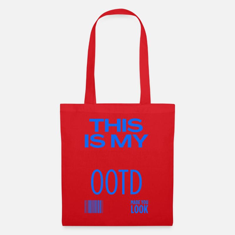 This Is My OOTD – Trendiges Social-Media-Statement - Stoffbeutel - Rot