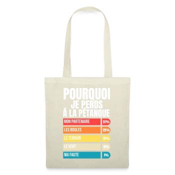 Why I Lose at Pétanque Funny Gift Humor Petanque - Tote Bag - red - Front