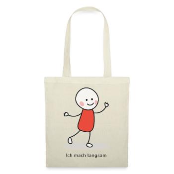 I'm Slow Down – Minimalist Character - Tote Bag - red - Front