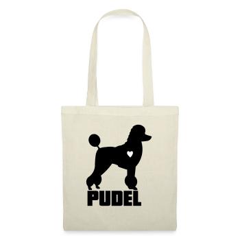 Caniche avec coeur - Sac en tissu - rouge - Devant