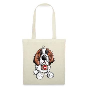 Saint Bernard cartoon - Tote Bag - red - Front