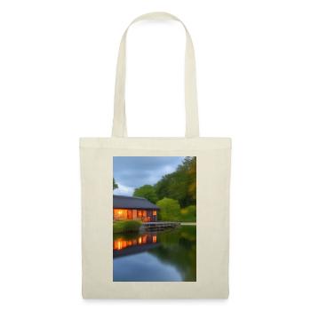 Charming lakeside cabin - Tote Bag - red - Front