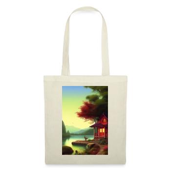 Charming lakeside cabin - Tote Bag - red - Front