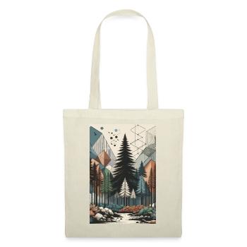 Abstract Enchanted Forest Magic and Geometry Unite - Tote Bag - red - Front