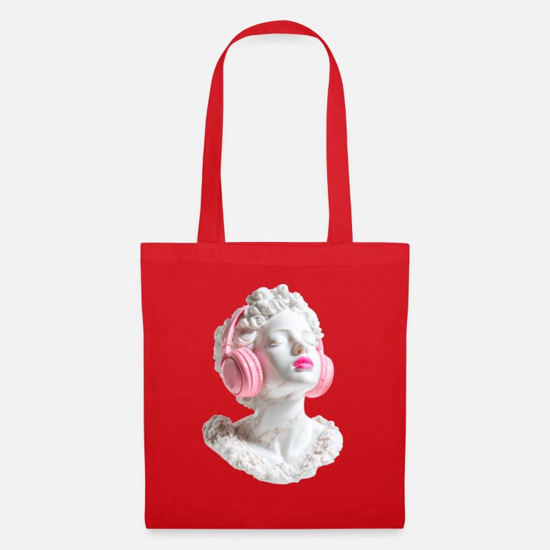 Marmor Diva: Beats in Pink - Stoffbeutel - Rot