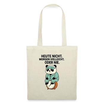 Panda en pyjama avec un réveil - Sac en tissu - rouge - Devant