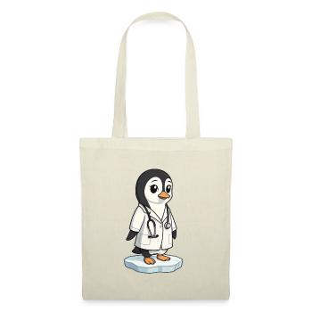 Soin pingouin en blouse de médecin - Sac en tissu - rouge - Devant