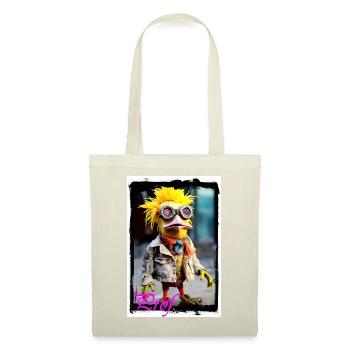 Unusual bird figure doll with punk style - Tote Bag - red - Front