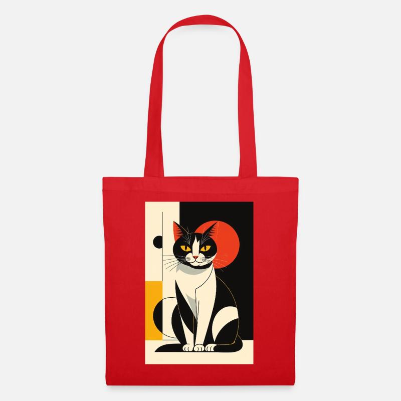 Avantgarde Katze R01 - Stoffbeutel - Rot