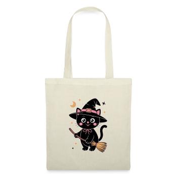 Cute cat witch print with magic wand - Tote Bag - red - Front