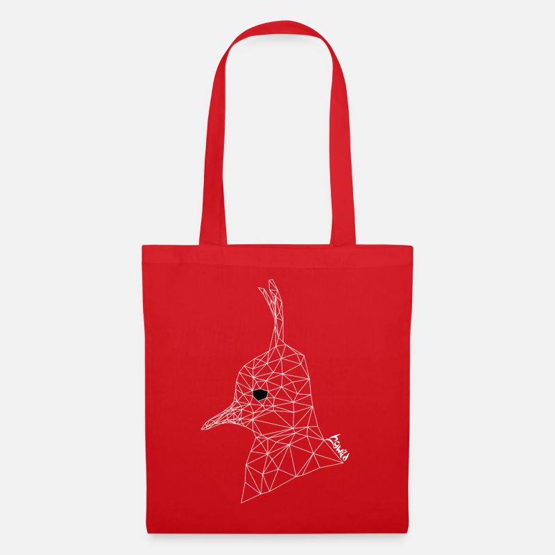 Lapwing Portrait - Wire Mesh - Tote Bag - red