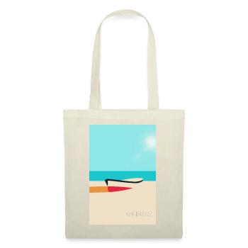 Boat on the Beach – Summer Vacation Poster - Tote Bag - red - Front