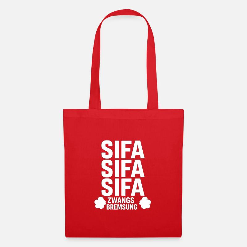 SIFA Forced Braking | Funny Train Driver T-Shirt - Tote Bag - red