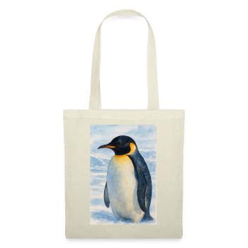 Aquarelle Pingouin au bord de la mer - Sac en tissu - rouge - Devant
