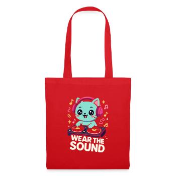 Wear The Sound – Kawaii DJ Chat - Tote Bag - red - Front