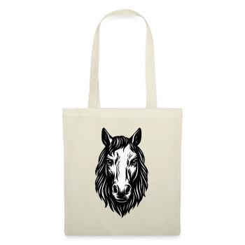 Art de la tête du cheval - Sac en tissu - rouge - Devant