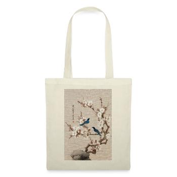Blossom und Blue Birds Harmonie - Stoffbeutel - Rot - Vorne