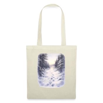 Winter forest path in the magic of snow - Tote Bag - red - Front