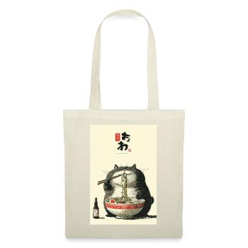Chubby Cat Noodle Feast - Tote Bag - red - Front
