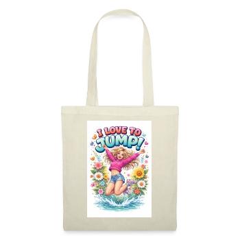 J’adore sauter de joie florale - Sac en tissu - rouge - Devant