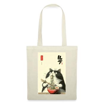 Noodle Cat Ukiyoe Style - Tote Bag - red - Front