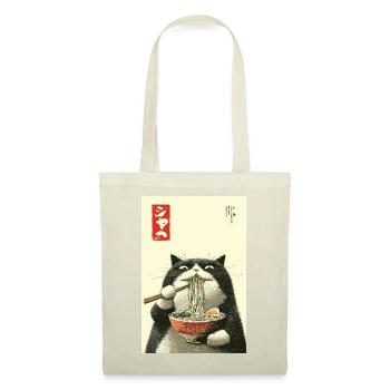 Ramen-Katze im Ukiyo-e-Stil - Stoffbeutel - Rot - Vorne