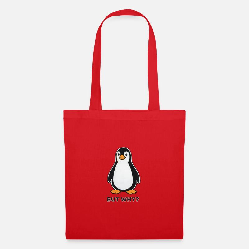 Penguin But Why meme - Tote Bag - red