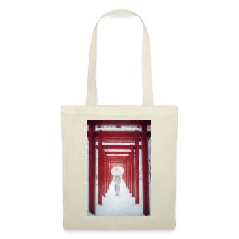 Roter Torii Schneepfad-Kimono - Stoffbeutel - Rot - Vorne