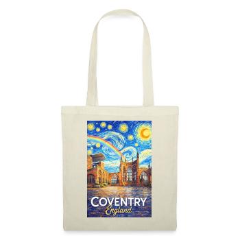 Coventry England Skyline Sternenregen - Stoffbeutel - Rot - Vorne