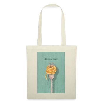 Adoro la pasta italienisches Design Küche - Stoffbeutel - Rot - Vorne