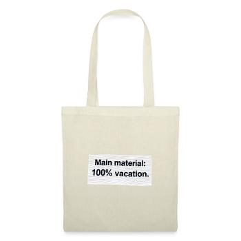 100% Urlaub – Tropische Auszeit - Stoffbeutel - Rot - Vorne