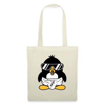 pingouin bébé enfant sucette couche culotte lunettes de soleil lu - Sac en tissu - rouge - Devant
