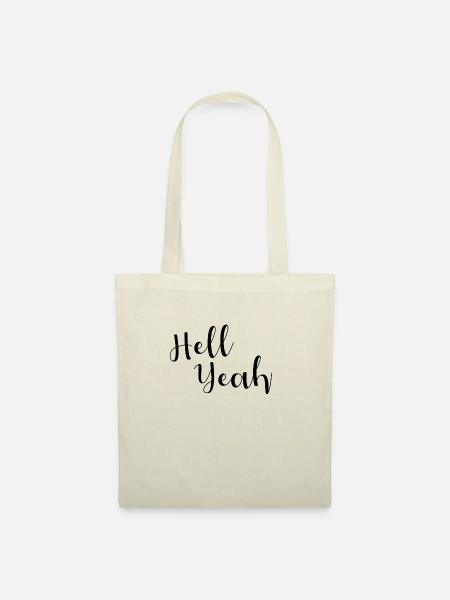 Hell yeah lettering - Tote Bag - red