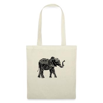 l'éléphant - Sac en tissu - rouge - Devant