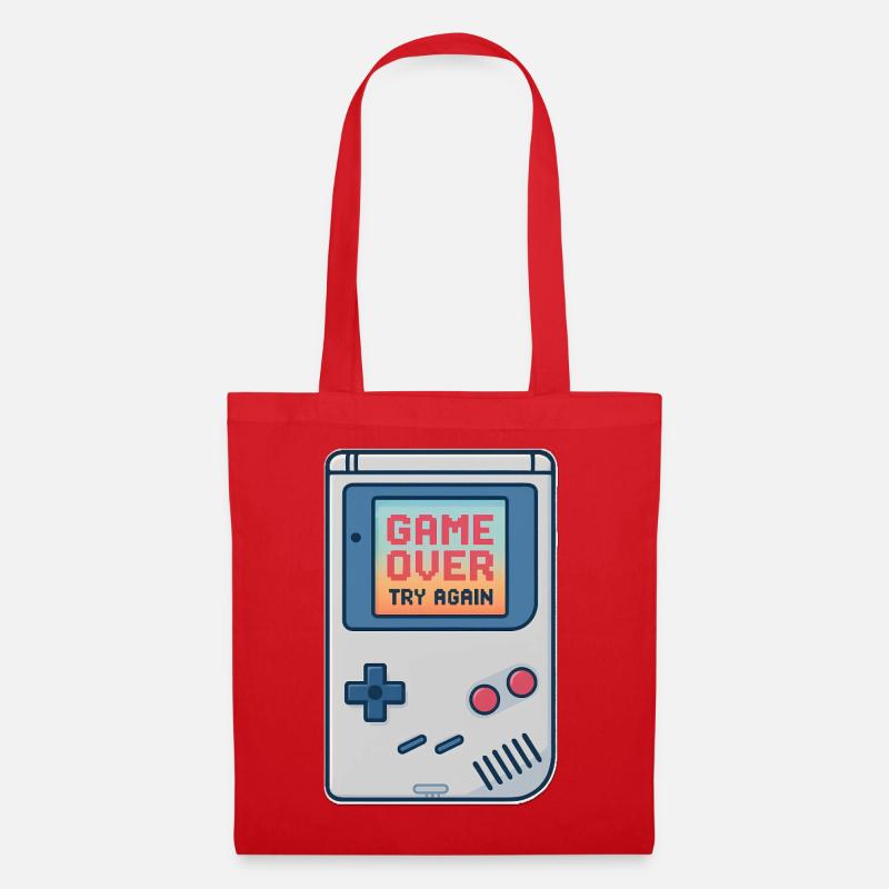 Motif de console de jeu rétro - Sac en tissu - rouge
