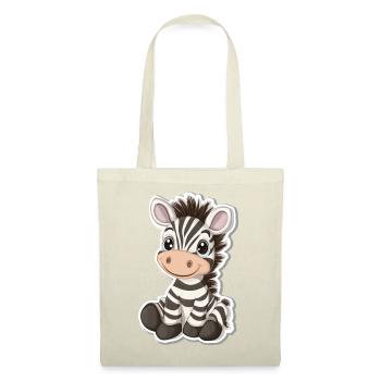 Zebra - Stoffbeutel - Rot - Vorne