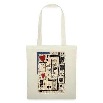 Cubist Face Love and Sketches - Tote Bag - red - Front