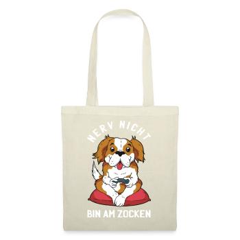 Gehen Sie Ihrem Hund nicht auf die Nerven er zockt - Stoffbeutel - Rot - Vorne