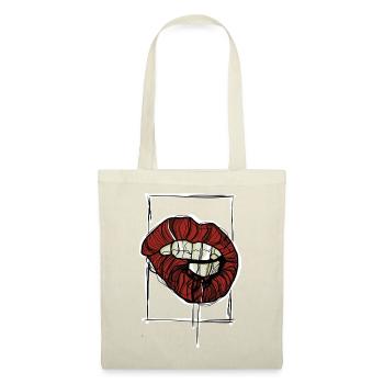 Red Lips Graphic Graphic Sketch - Tote Bag - red - Front