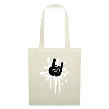 Heavy Metal Hard Rock Graffiti Horns Hand Gesture - Tote Bag - red - Front