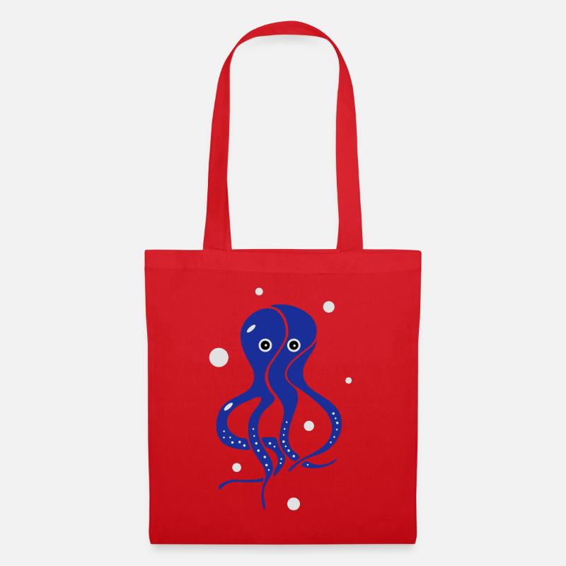 The squid - Tote Bag - red