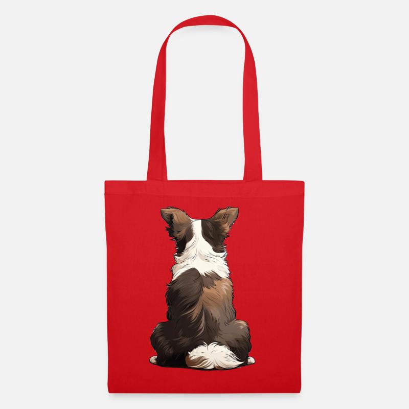 Border Collie - Stoffbeutel - Rot