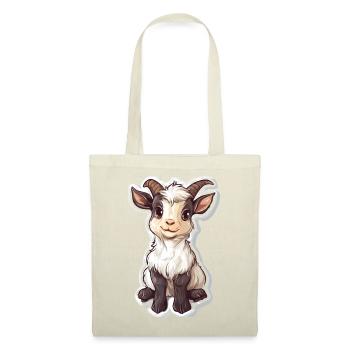 Chèvre - Sac en tissu - rouge - Devant