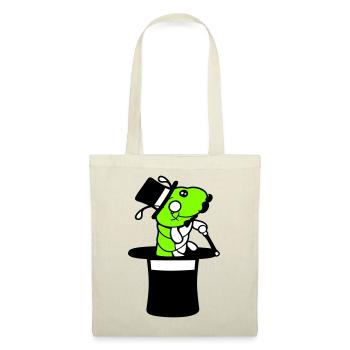 Chenille Monsieur Monsieur Riche Monocle Haut-de-forme Magicien - Sac en tissu - rouge - Devant