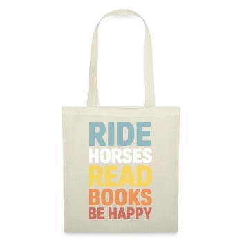 Ride Horses Read Books Be Happy - Tote Bag - red - Front