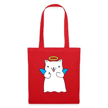 Ange espiègle - Sac en tissu - rouge - Devant
