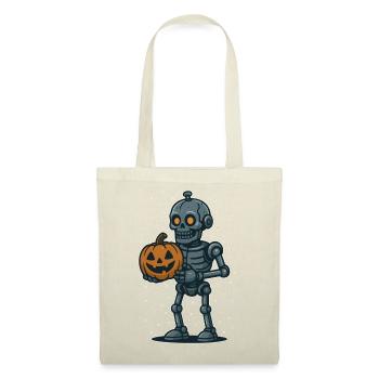 Skeleton with Pumpkin Halloween Cartoon - Tote Bag - red - Front