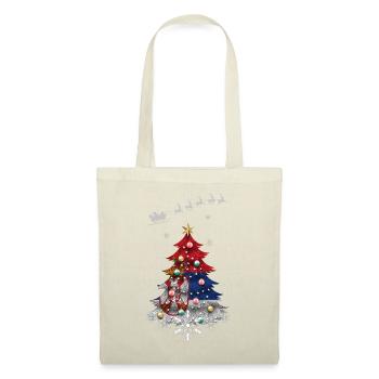 Sapin de Noël avec drapeau serbe - Sac en tissu - rouge - Devant