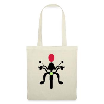 motard - Sac en tissu - rouge - Devant