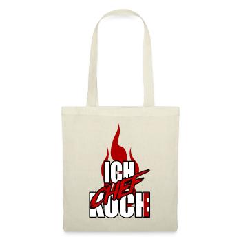 I CHEF - Je cuisine - Chef - flamme rouge - Sac en tissu - rouge - Devant